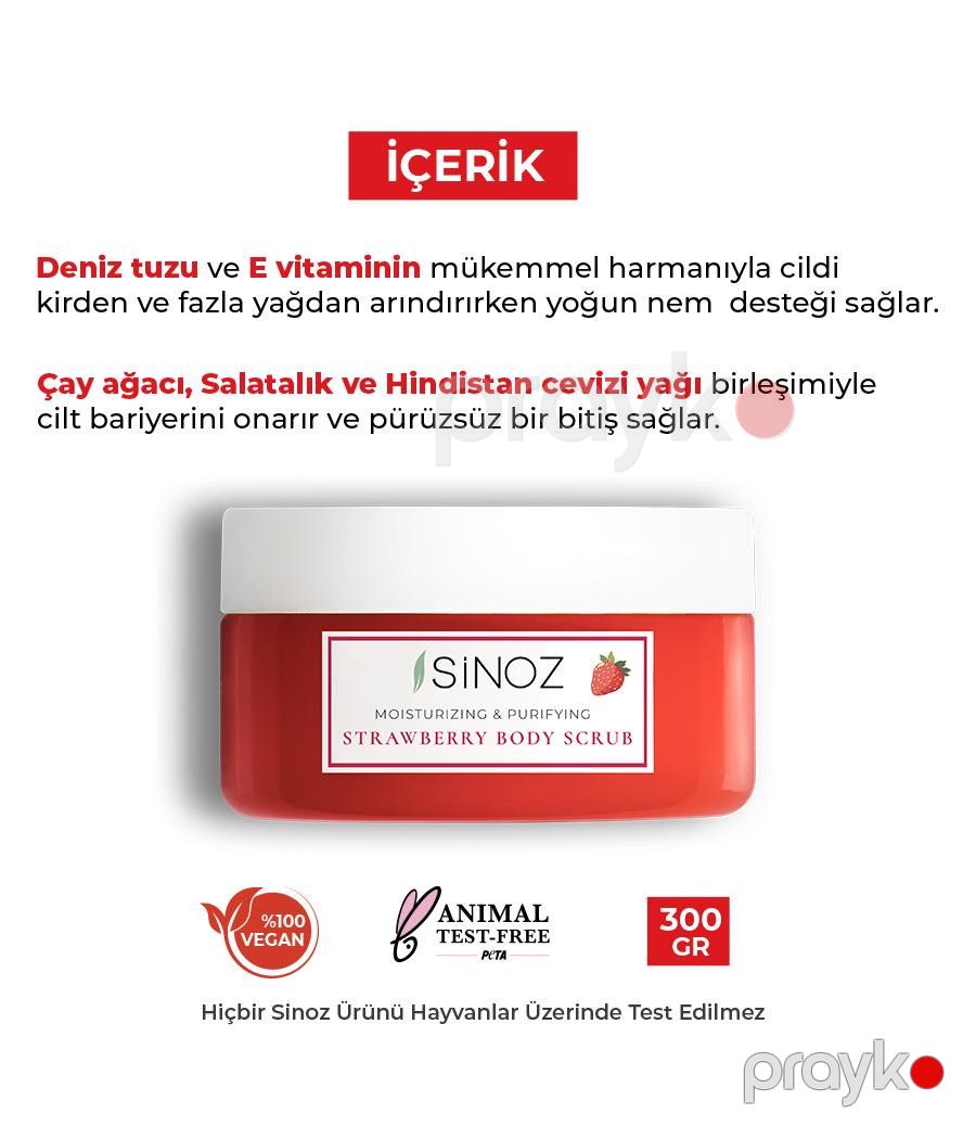 Bədən üçün skrab Sinoz Strawberry 300 ml — Mallar, Bakı (3)