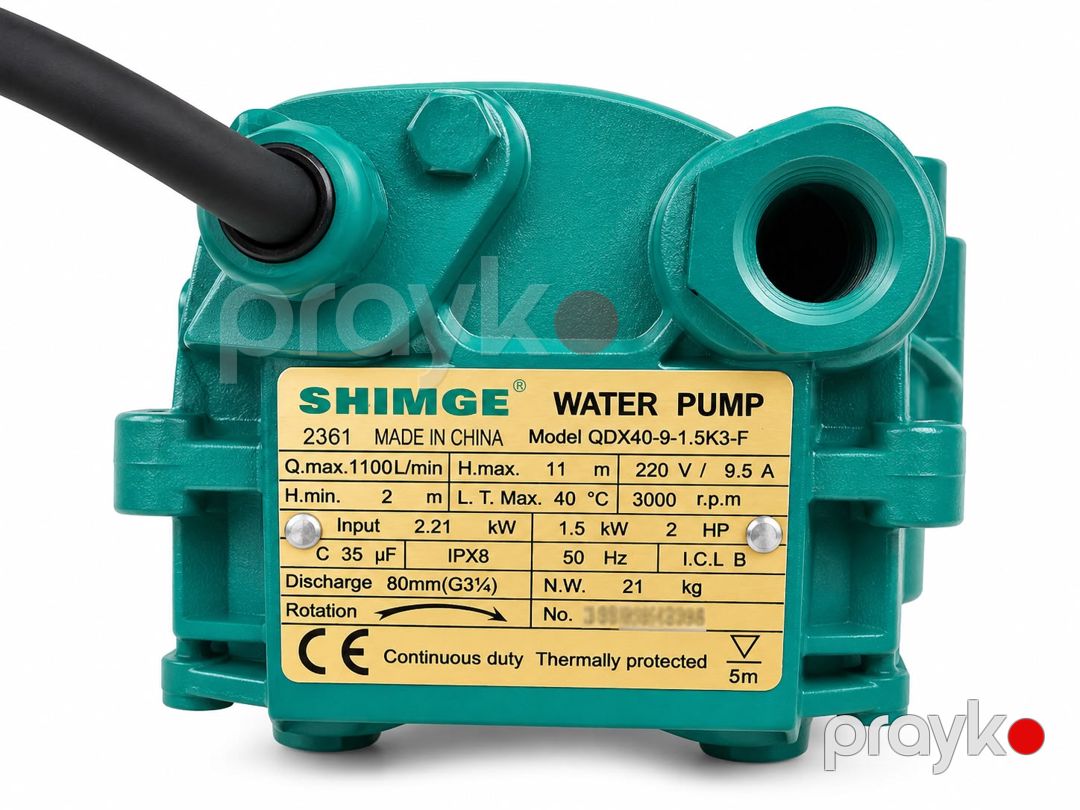Su nasosu Shimge QDX40-9-1.5 2361 1500 W 11 m 1100 l/dəq — Mallar, Bakı (2)