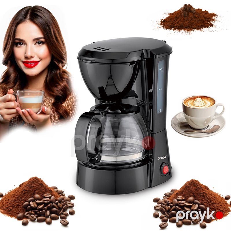 Sonifer SF-3564 Avtomatik Damcı Qəhvə Maşını – 0.75L, 650W, Qara — Qahvə aparatları və maşınları, Bakı (4)