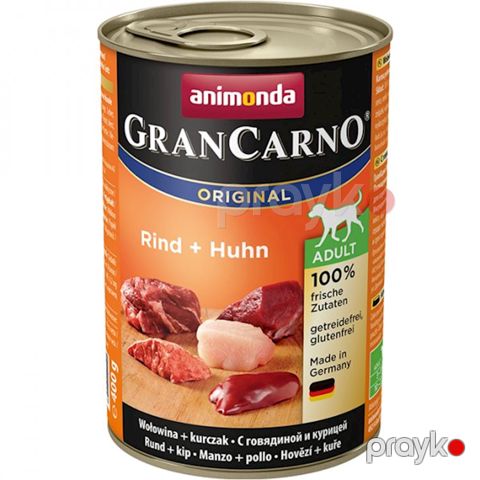 İtlər üçün nəm yem Animonda GranCarno Original Adult mal əti və toyuq ilə 400 q — Bakı