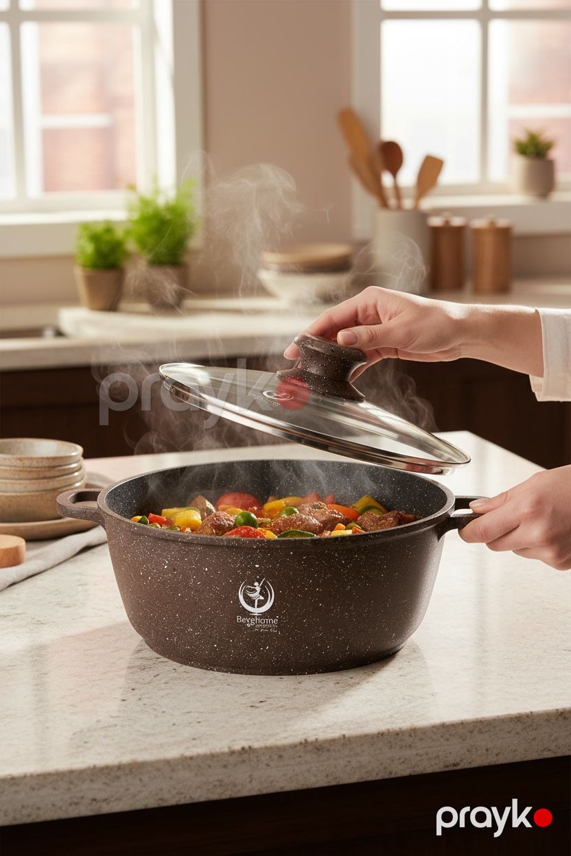 Qazan Berghome SU-LI0429, 19 l, bioqranit, 40 sm — Mallar, Bakı (2)