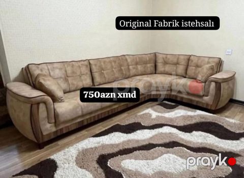 Künc divan – Original fabrik istehsalı - Model: L‑şəkilli künc divan — Bakı