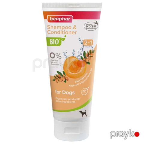 İtlər üçün şampun-kondisioner Beaphar Shampoo & Conditioner 2in1 Bio, 200ml