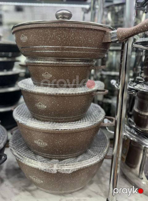 Qazan dəsti Uakeen, SU-LI0410, Tökmə qranit, 20 sm, 24 sm, 28 sm, 32 sm, Qazan, Qapaq, Tava — Bakı