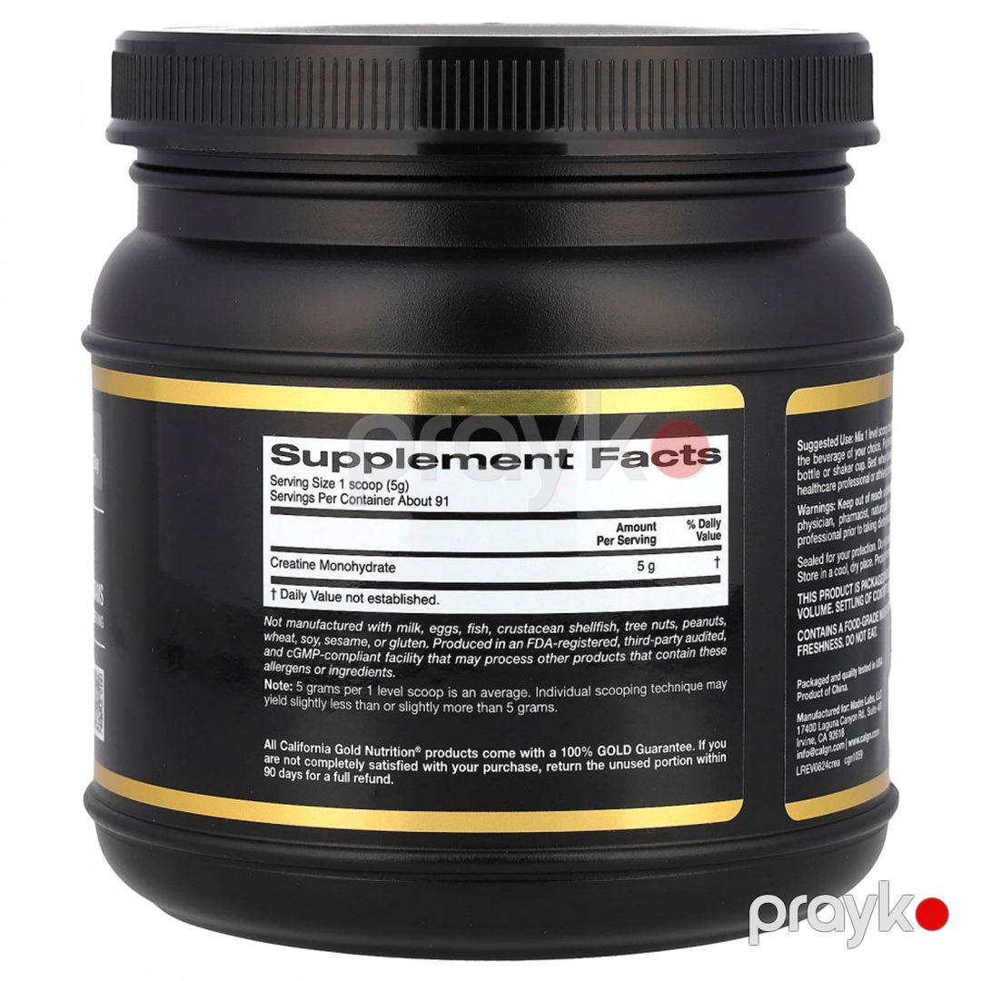 Kreatin California Gold Nutrition Sport Creatine Monohydrate, 454 q — Mallar, Bakı (2)