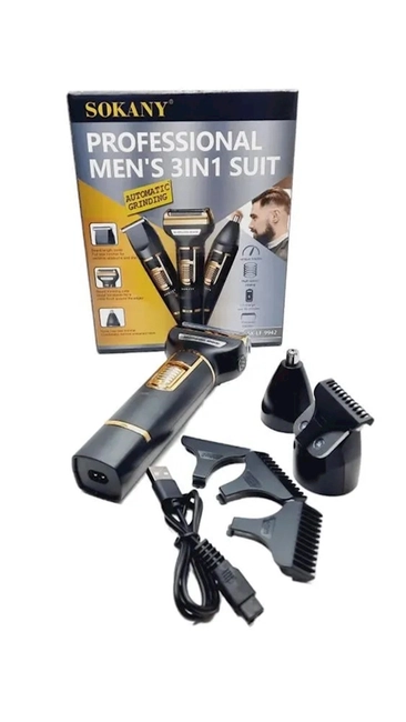 Sokany SK-LF-9942 – 3ü1 Arada Güclü Trimmer (Saç, Saqqal, Burun) — Bakı