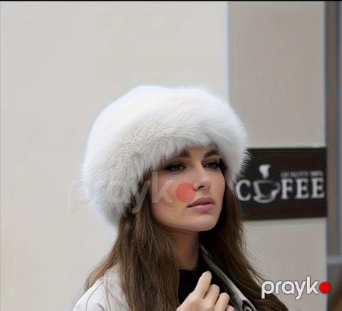 Yeni, qadınlar üçün xoş görünüşlü, isti saxlayan peluş papaq. Tam — Digah