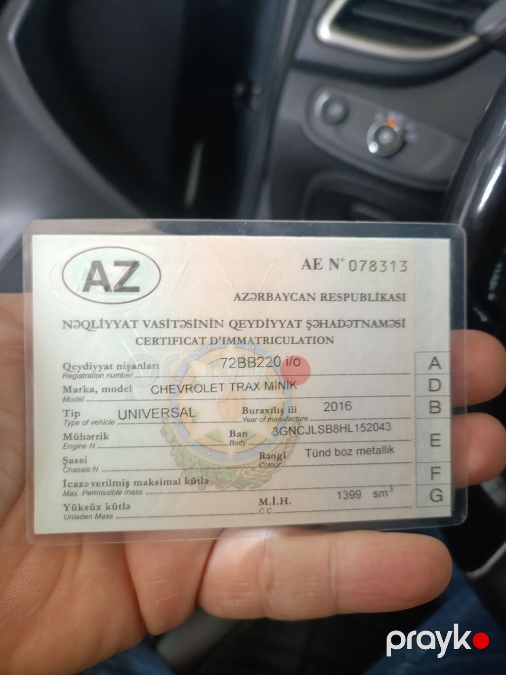 Chevrolet Tracker: 1.4 l 2016 il 190000 km Krossover — Avtomobillər, Bakı (10)
