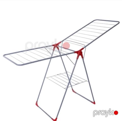 Paltar üçün quruducu Nova, metal/plastik, gümüşü/qırmızı, 48x100x85 sm — Bakı