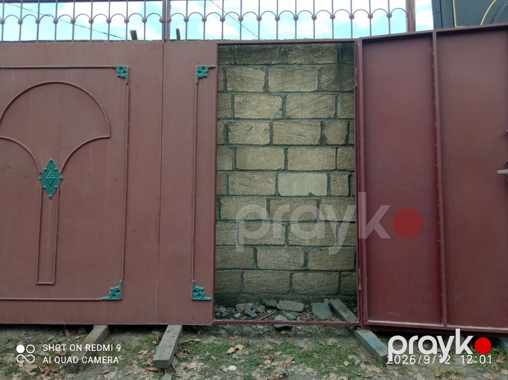 İşlənmiş Dəmir Həyət darvazası, Yana açılan, Mexaniki, Qapı ilə, rəng - Qəhvəyi, Kredit yoxdur, Ödənişli çatdırılma — Pəncərələr, qapılar, balkonlar, Qəbələ (5)