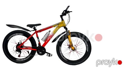 Dağ velosipedi Velostrim 4 qat, qırmızı/sarı, ölçü 24 — Bakı