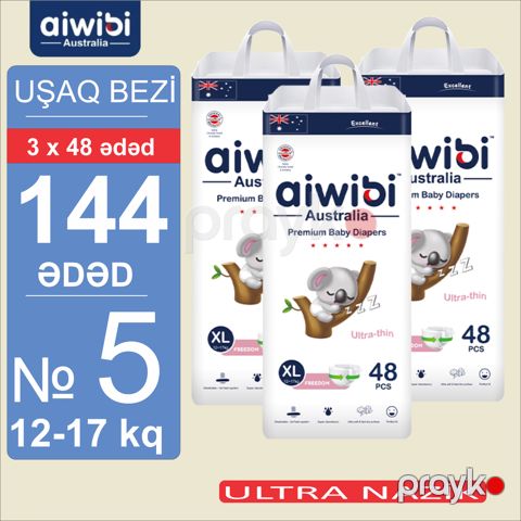 Uşaq bezləri Aıwıbı Premium XL, 12-17 kq, 144 əd — Bakı