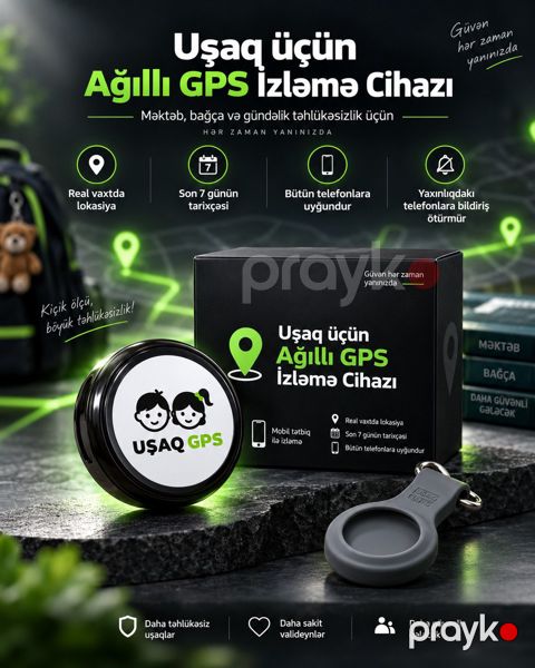 Uşaq üçün ağıllı GPS izləmə cihazı — Bakı