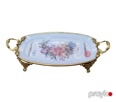 Meyvə qabı 40x19x7 sm, keramika, qızılı — Bakı