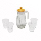 Su qabı+stəkan dəsti şüşə 1.3L+220ML — Omid.az — Home products