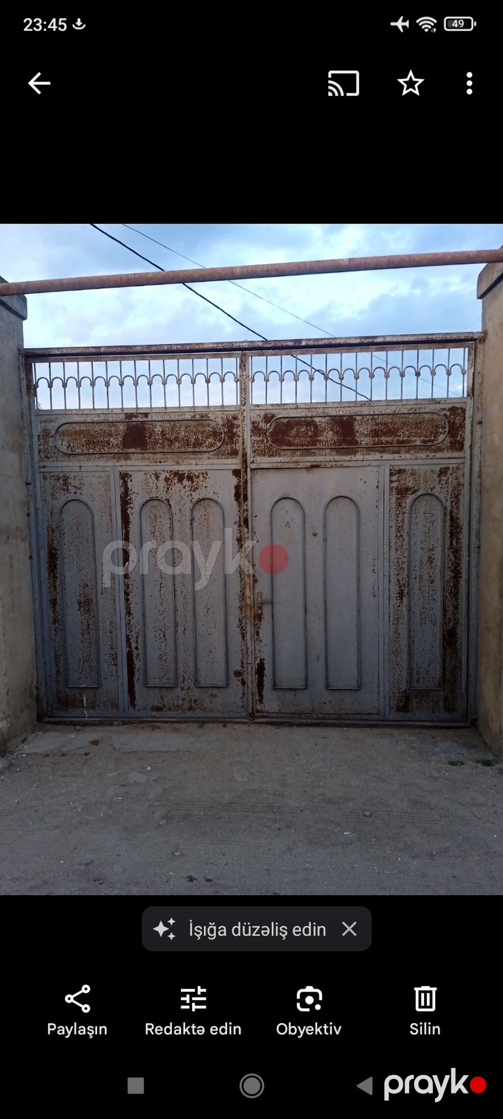 2 mərtəbəli həyət evi - Ümumi plan: daş hasarla əhatəli həyət, geniş — Ev, villa, Digah (5)