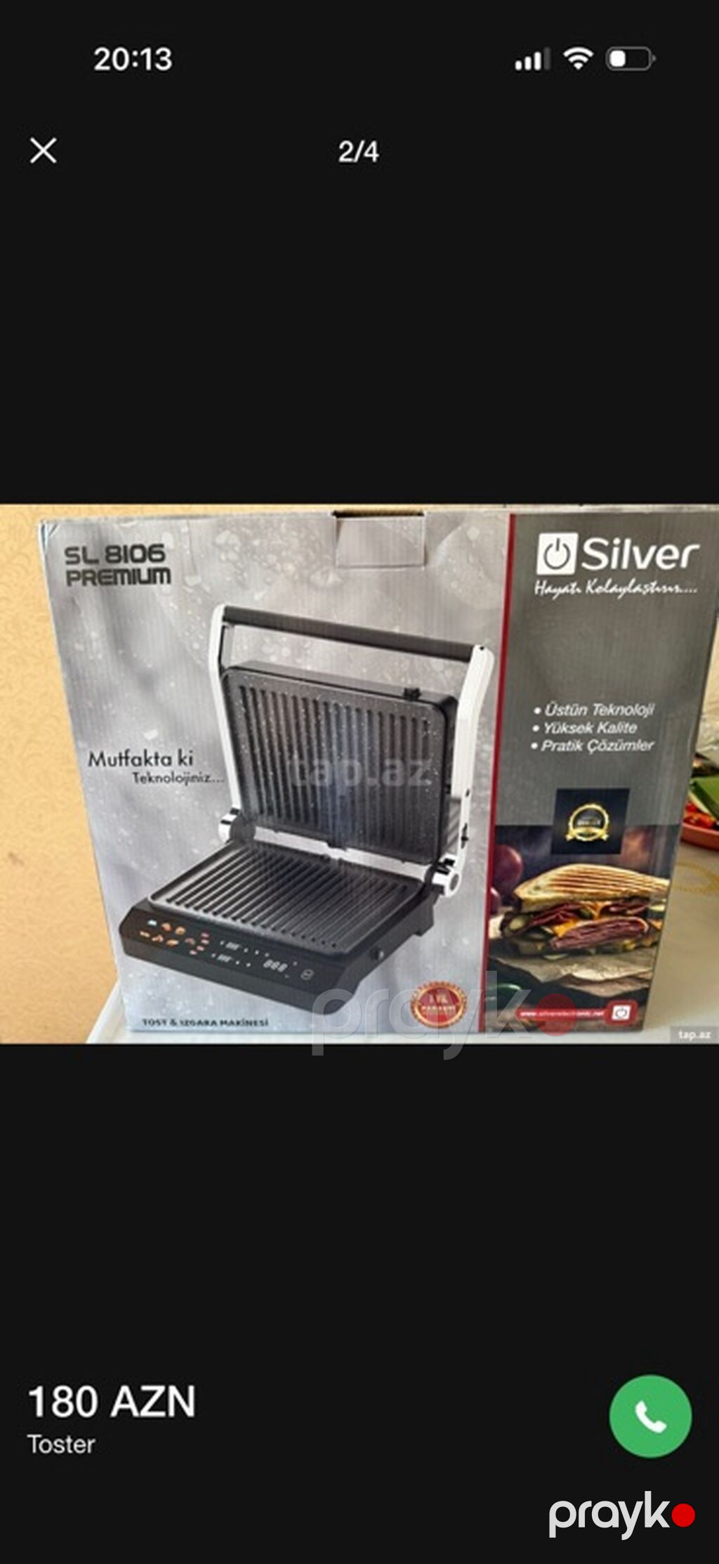 Silver SL 8106 Premium tost və ızgara aparatı - Brend: Silver — Toster və vaflyasıcı, Digah (3)