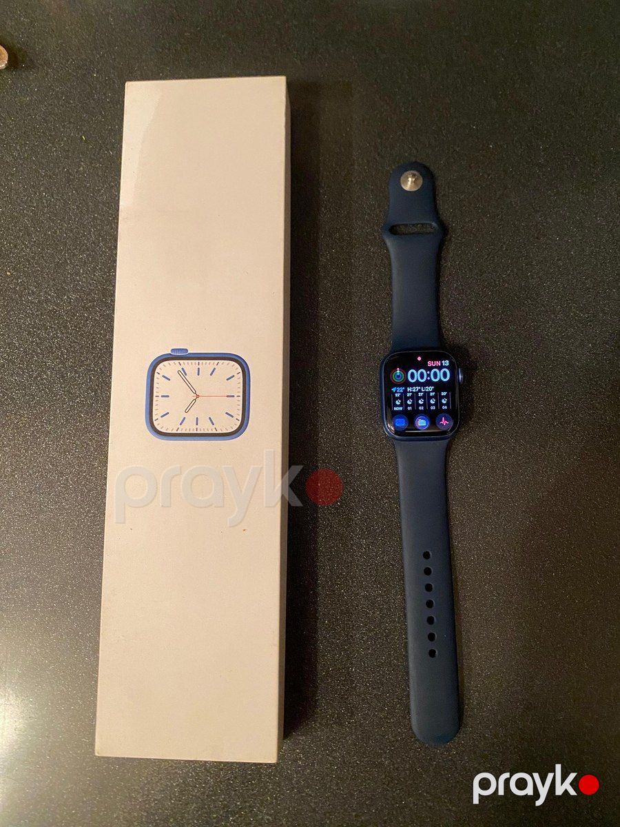 Apple Watch Series 7 Aluminum Blue 41mm — Ağıllı saatlar və biləkliklər, Bakı (4)
