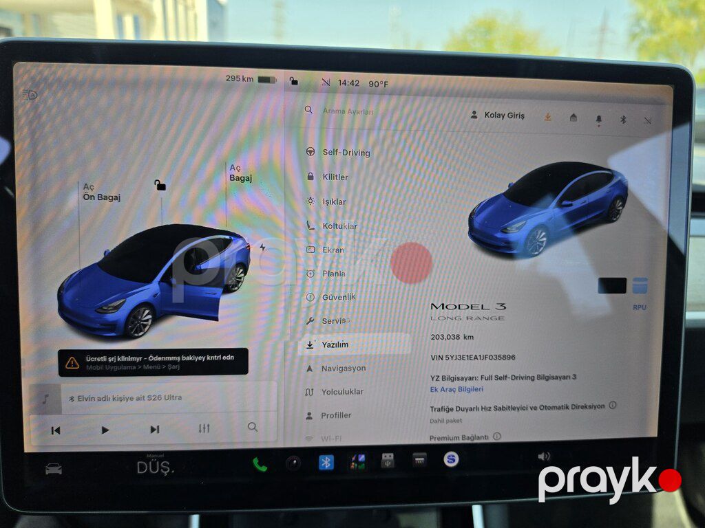 Tesla Model 3, 62 kWh, 2018 il, 203 038 km — Avtomobillər, Bakı (6)