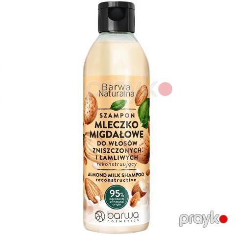 Şampun Barwa Natural Almond Milk Zədəli saçlar üçün 300 ml — Bakı