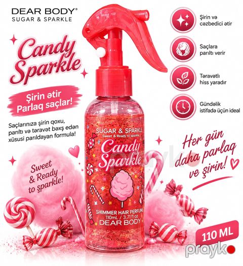 Saçlar üçün ətir Dear Body Candy Sparkle, 110 ml — Bakı