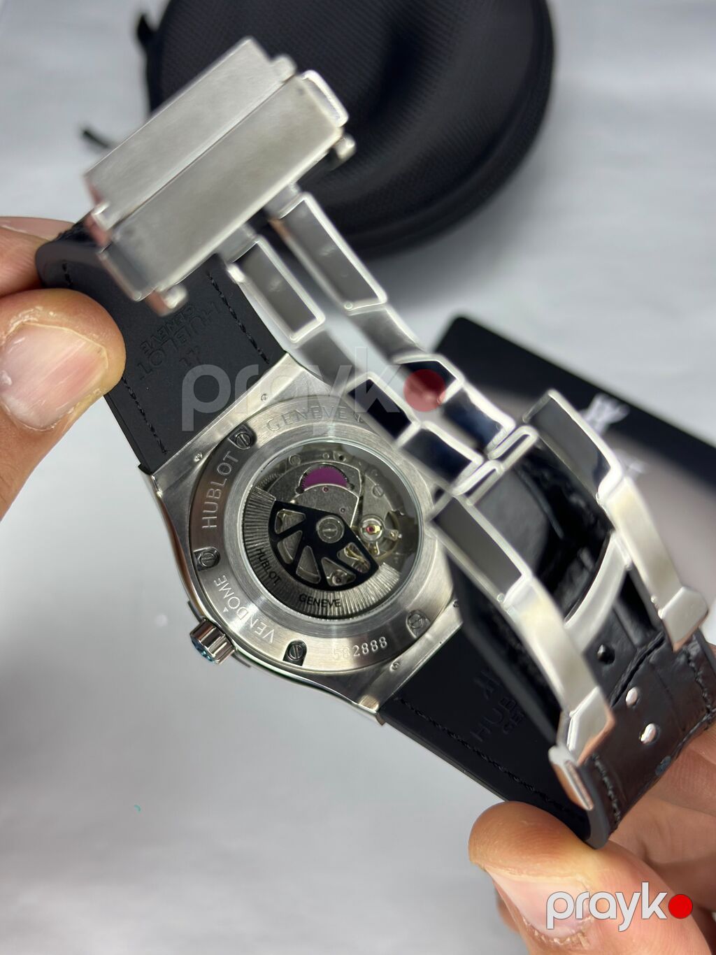 Marka: *Hublot* Parlaq gümüşü korpus Mineral Kristal şüşə — Qol saatları, Bakı (3)