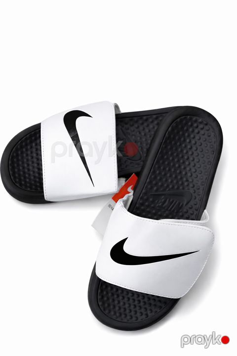 Kişi tərlikləri Adjustable Slides, ağ/qara, eko dəri, ölçü 41 — Bakı