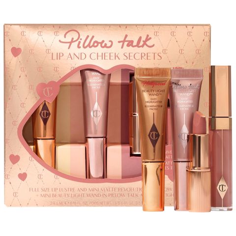 Dekorativ kosmetika dəsti Charlotte Tilbury (dodaq boyası + Dodaq parıldadıcısı + xaylayter Hollywood+xaylayter Pillow Talk) — Bakı