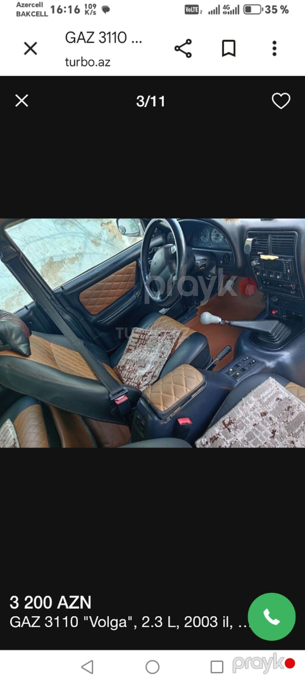 QAZ 3110: 2.3 l 2003 il 192300 km Sedan — Avtomobillər, Bakı (4)