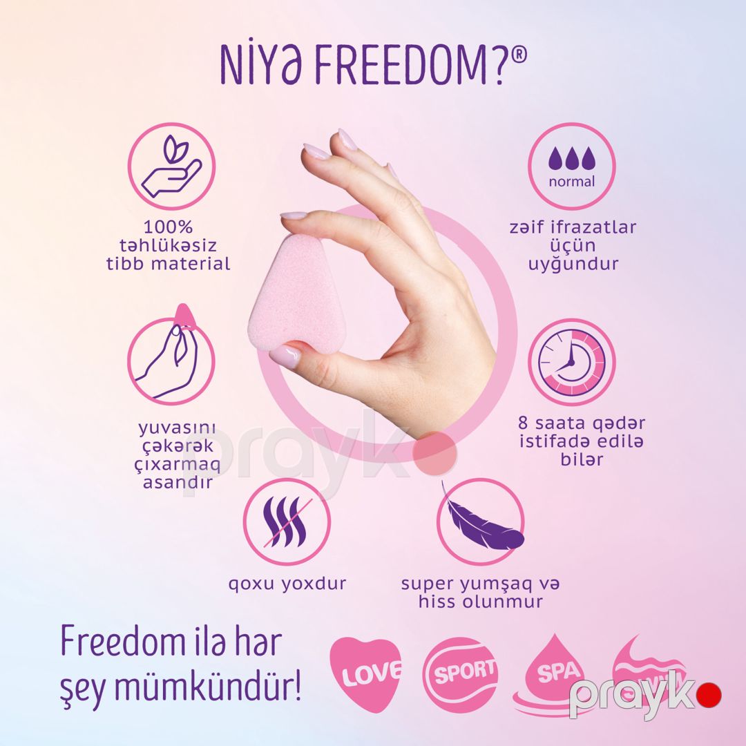 Gigiyenik tamponlar Freedom Normal 3 əd — Mallar, Bakı (3)