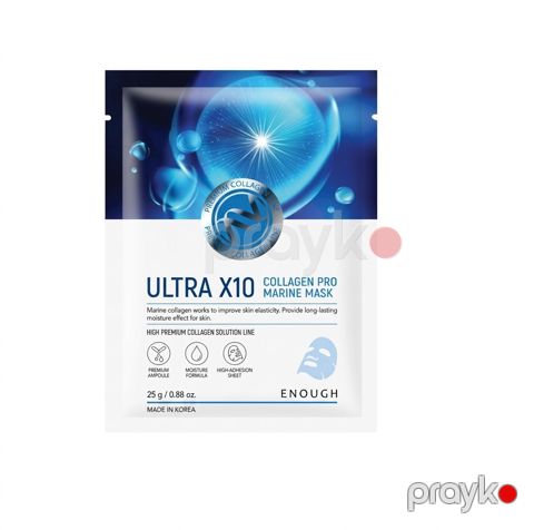 Parça maska Enough Ultra X10 Collagen Pro Marine Mask 25 q — Bakı