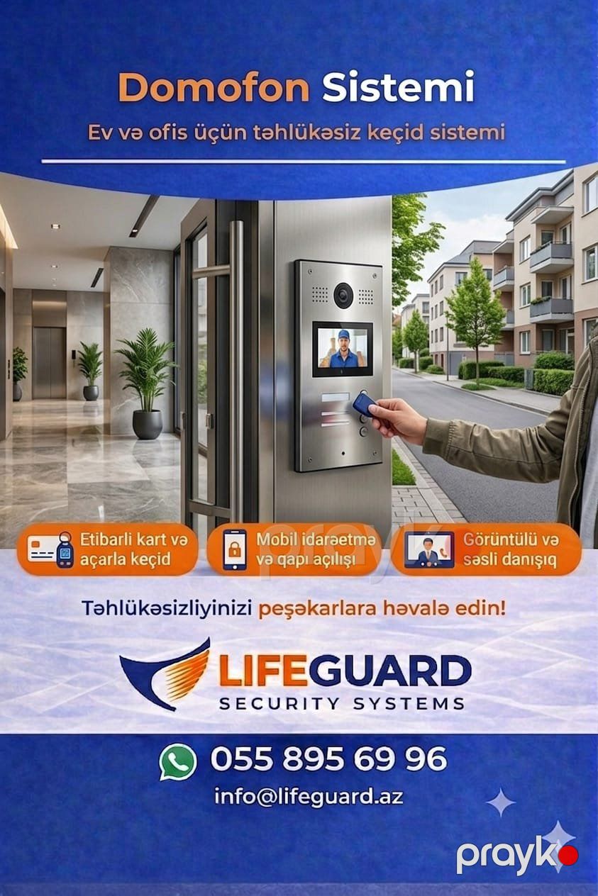 İntercom sisteminin qurasdirilmasi (bina domofonları) –055 895 69 96 — Mallar, Bakı