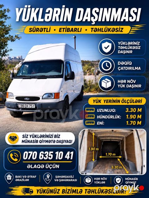 Münasib qiymətə yüklərin daşınması. Mebellərinizin xonçaların köç — Bakı