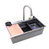 Mətbəx çanağı LS-7845FBB-1 SS201 3.0+0.8 780x450x220 qara — Omid.az — Home products