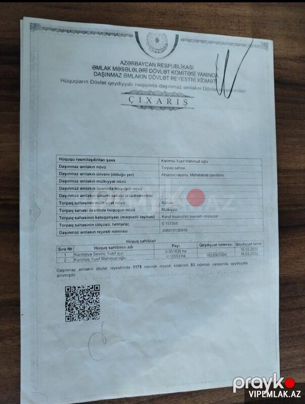 Abşeron rayonunda 1 otaqlı Torpaq Satılır, 15 sot — Torpaq, Bakı (3)