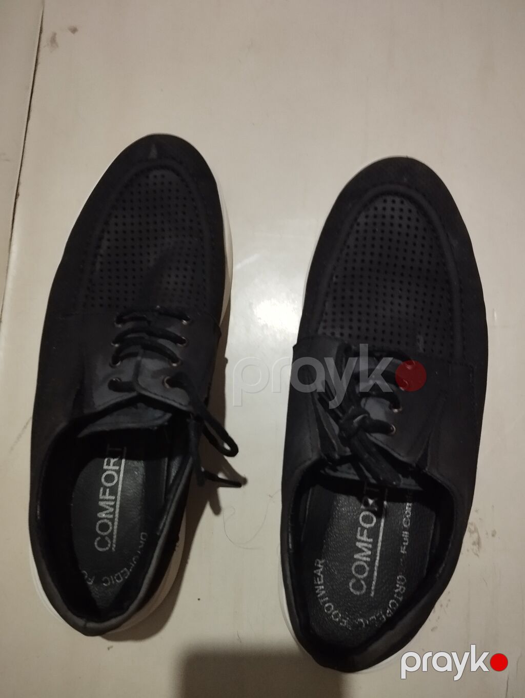 Kişi ayaqqabısı – “Comfort Footwear” - Rəng: qara (ağ, yastı altlıq) — Ayakkabılar, Sumqayıt (3)