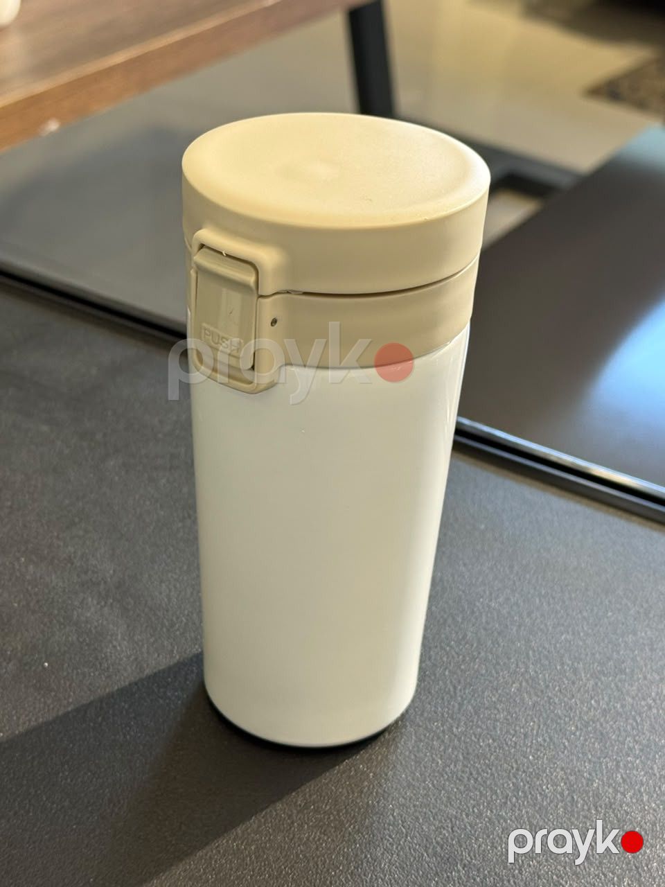 Termos, ABS plastik/paslanmayan polad, ağ/bej, 500 ml — Mallar, Bakı (3)