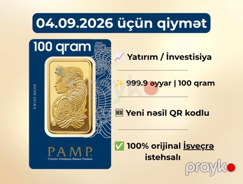 Pamp qızıl külçə - 100 qr — Bakı