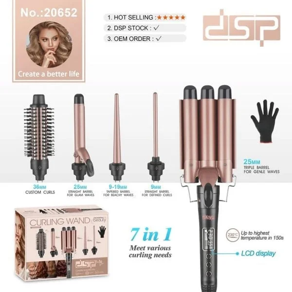 Multistayler DSP 20652 7-in-1 — Saç burmağa və düzəltməyə, Bakı (5)