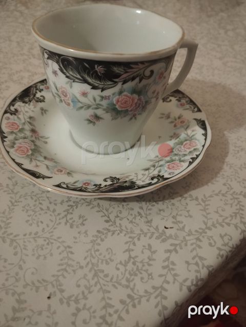 Çay dəsti, rəng - Ağ, Farfor — Masazır