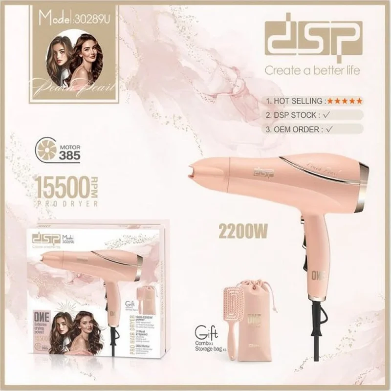 Fen DSP 30289U, 2200W, İon texnologiyası, daraqla — Saç burmağa və düzəltməyə, Bakı (2)