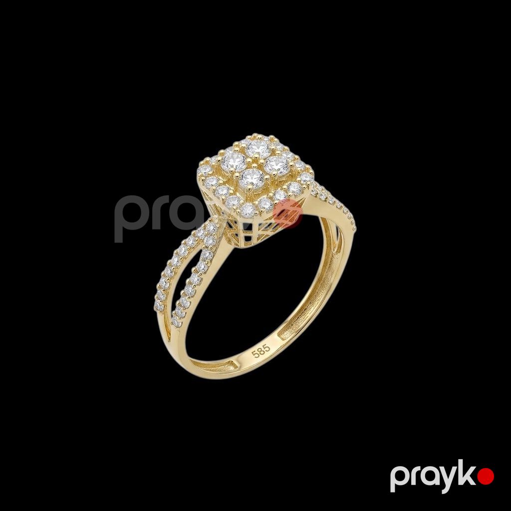 Üzük qadınlar üçün Azgold VJ474802, qızıl 585 əyar No Brand — Mallar, Bakı (2)