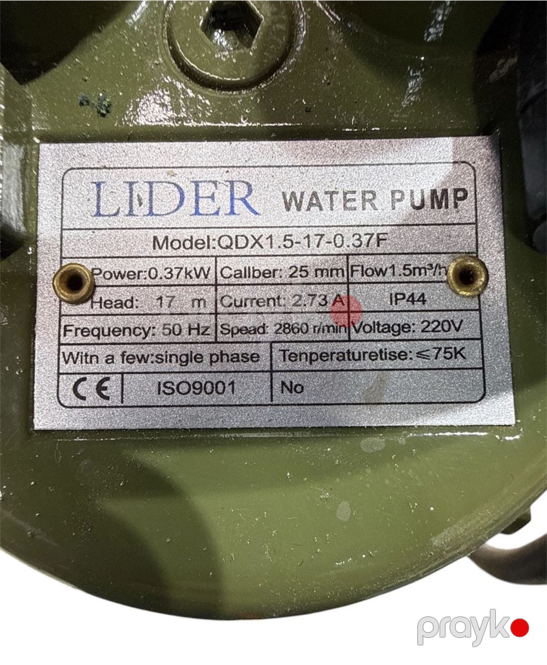 Su nasosu Lider QDX1.5-17-0.37F — Mallar, Bakı (2)