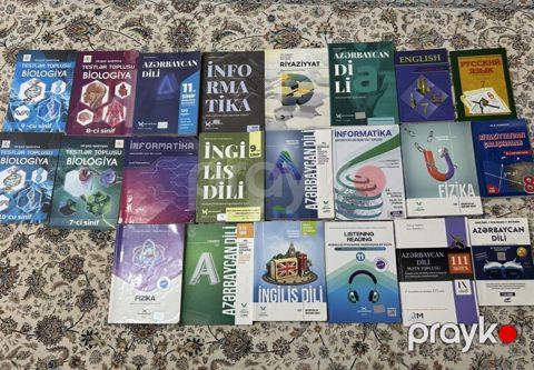 Məktəb dərslikləri və hazırlıq üçün test topluları dəsti (Hər birinin — Bakı