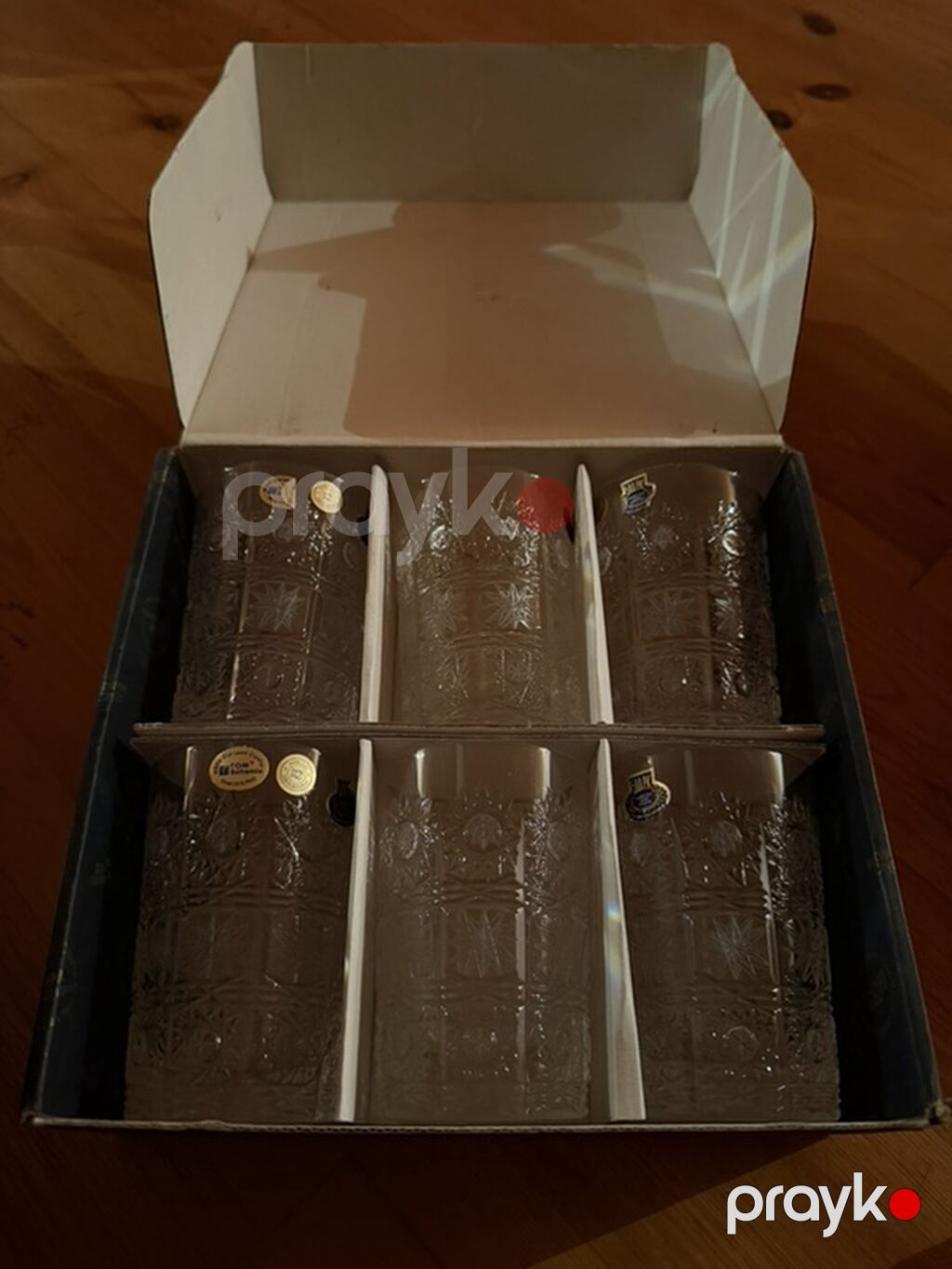 Stəkanlar, Xrustal, 6 ədədli dəst, Çexiya — Süfrə qabı, Bakı (2)