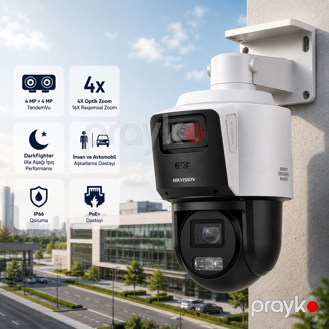Hikvision 4MP PTZ kamera uzaqdan Zoom və geniş əraziyə nəzarət — Ağıllı ev və təhlükəsizlik, Bakı (3)