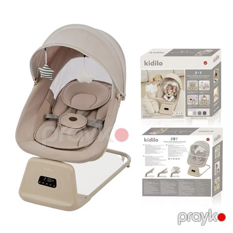 Yellənən şezlonq uşaqlar üçün Kidilo RC002, 0–12 ay, krem — Bakı