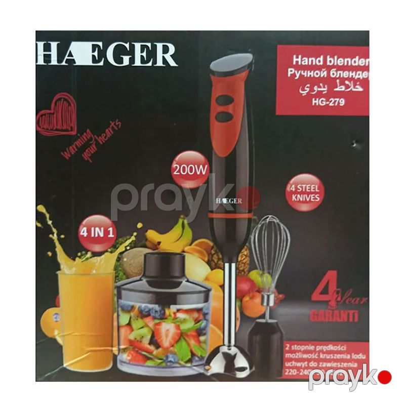 Heager HG-279 4-ü-1-də Blender Dəsti – Çoxfunksiyalı Mətbəx Köməkçisi — Blenderlər, xırdalayanlar və mikserlər, Bakı (4)