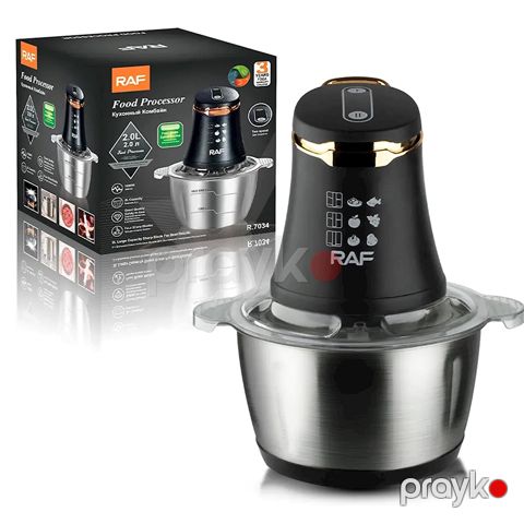 RAF R.7034 Mətbəx Doğrayıcısı – 1000W Paslanmaz Polad Qida Prosessoru 2L — Bakı
