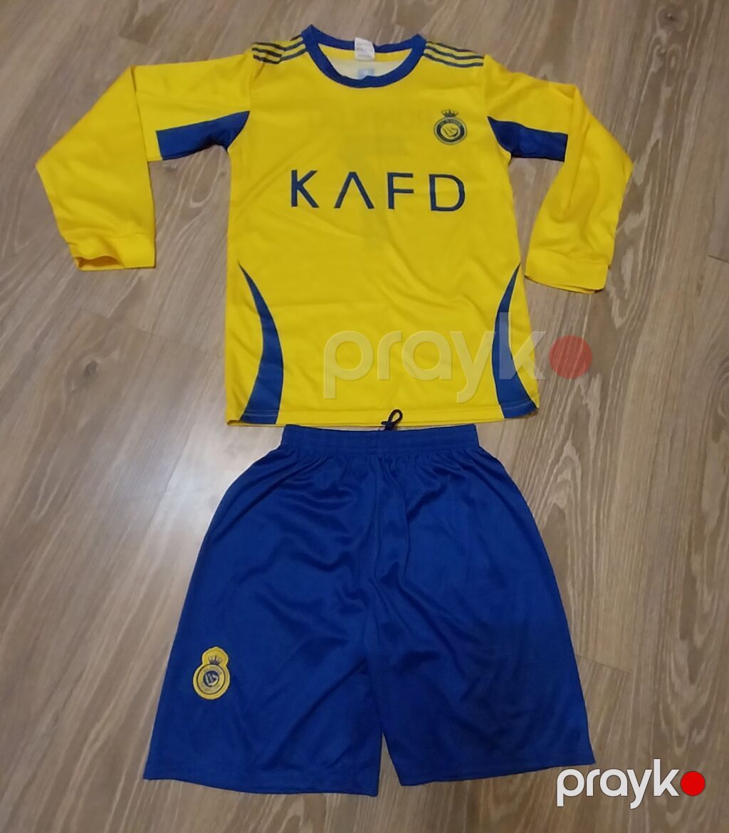 Uşaq futbol forması dəsti - Komanda rəngləri: sarı (köynək) və göy — İdman geyimi, Digah (3)